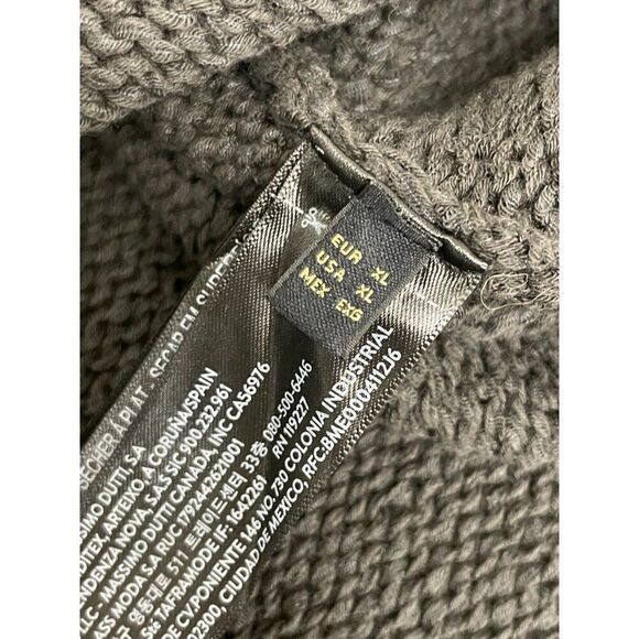 Massimo Dutti Women Sweater XL Cardigan Dark Green Knit Long Sleeve 5709/628 NWT - Picture 7 of 10